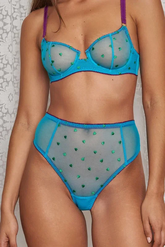 Dora Larsen | Nelle, Heart Embroidery Tulle Highwaist Panty