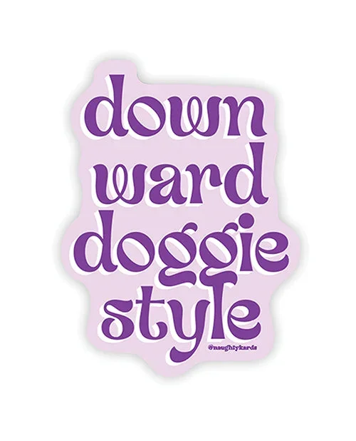 Downward Doggie Naughty Sticker – Pack of 3