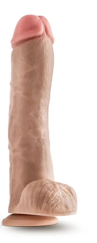 Dr. Skin – Mr. Savage – 11.5 Inch Dildo With Balls – Beige
