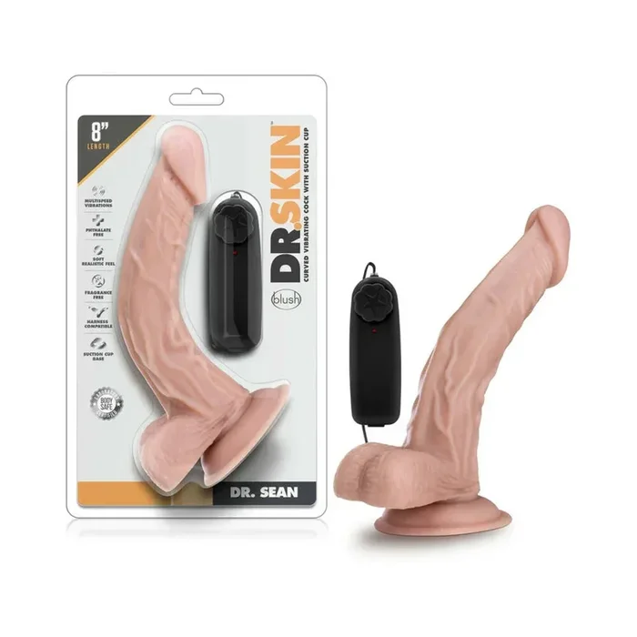 Dr. Skin Dr. Sean Realistic 8-Inch Vibrating Dildo with Balls