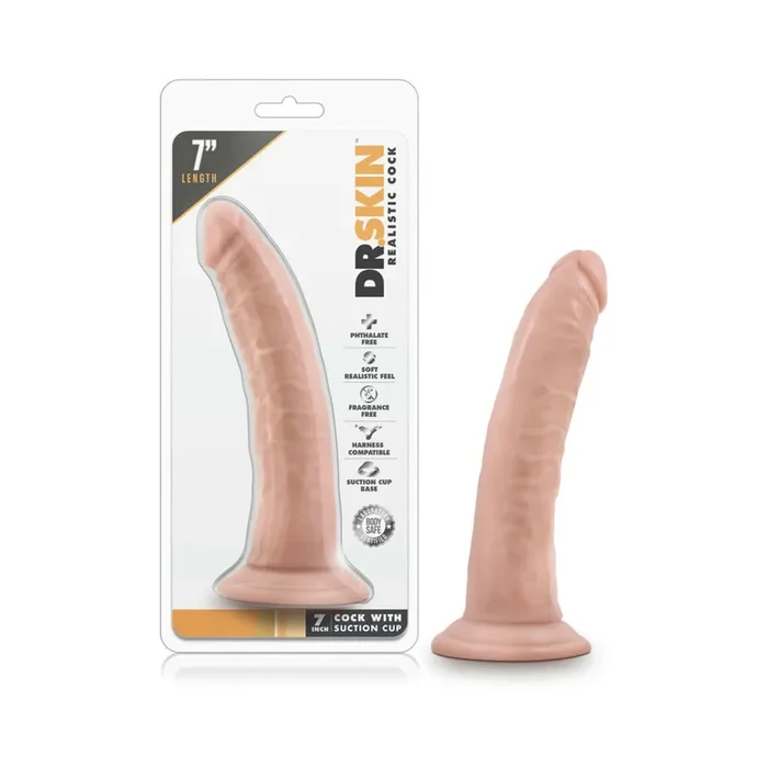 Dr. Skin Realistic 7.5 in. Dildo Beige