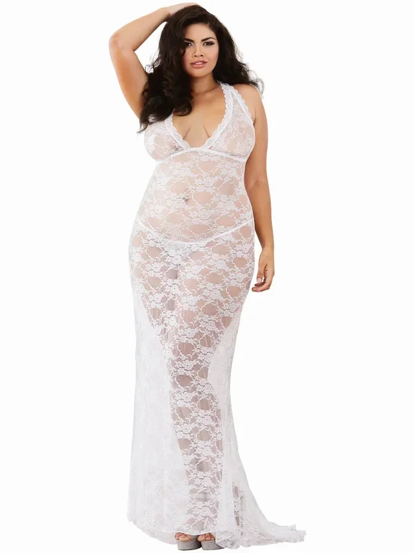 Dreamgirl Babydoll long white