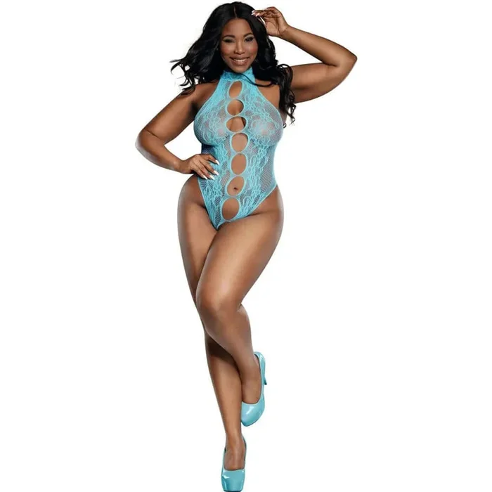 Dreamgirl Peek a Boo Madame Teddy Queen Turquoise