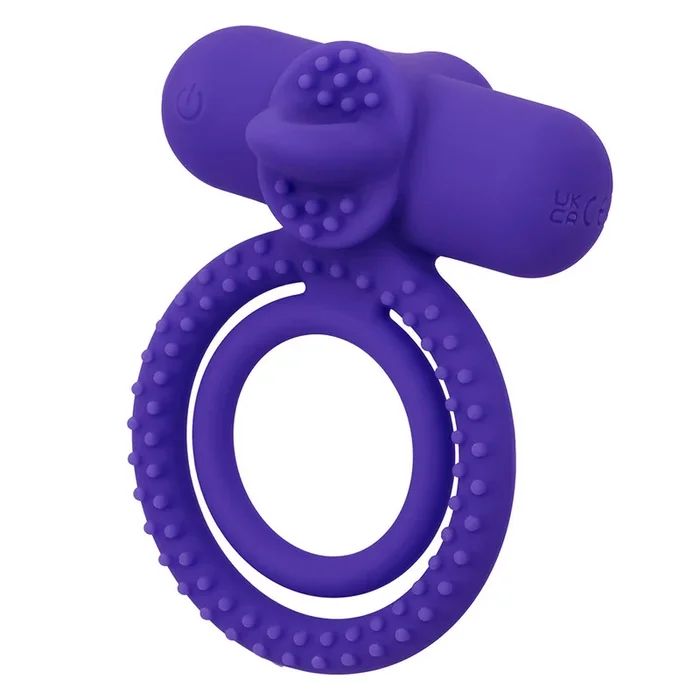 Dual Climaxer Rechargeable Vibrating Textured Silicone Cock Ring