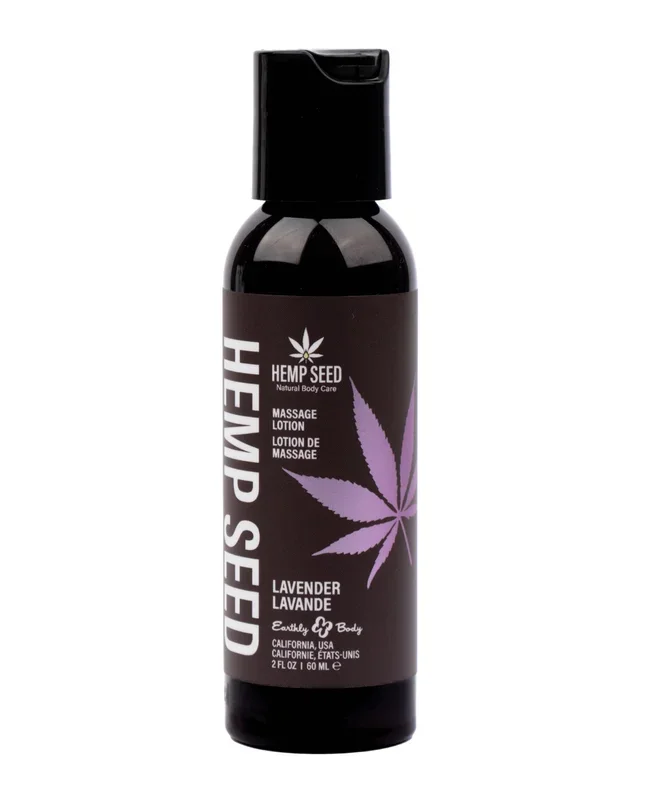Earthly Body Hemp Seed Massage Lotion – 2 oz Lavender