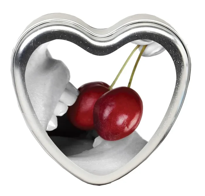 Edible Heart Candle – Cherry – 4 Oz.