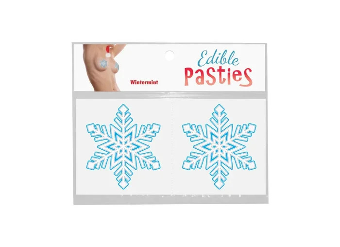 Edible Lickable Wintermint Snowflakes Pasties