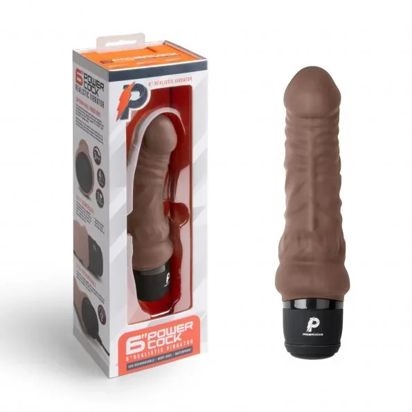 Electric Eel Powercock 6in Vibrator – Dark Brown