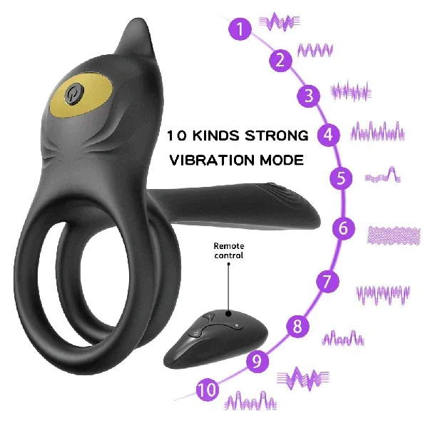 Eros Plus G Spot | Couples Vibrating Double Ring | Extra girth | Remote |10 Modes