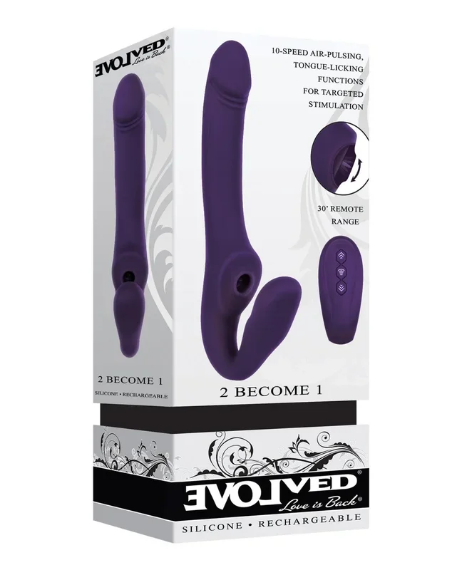 Evolved 2 Become 1 Strapless Strap On – Purple