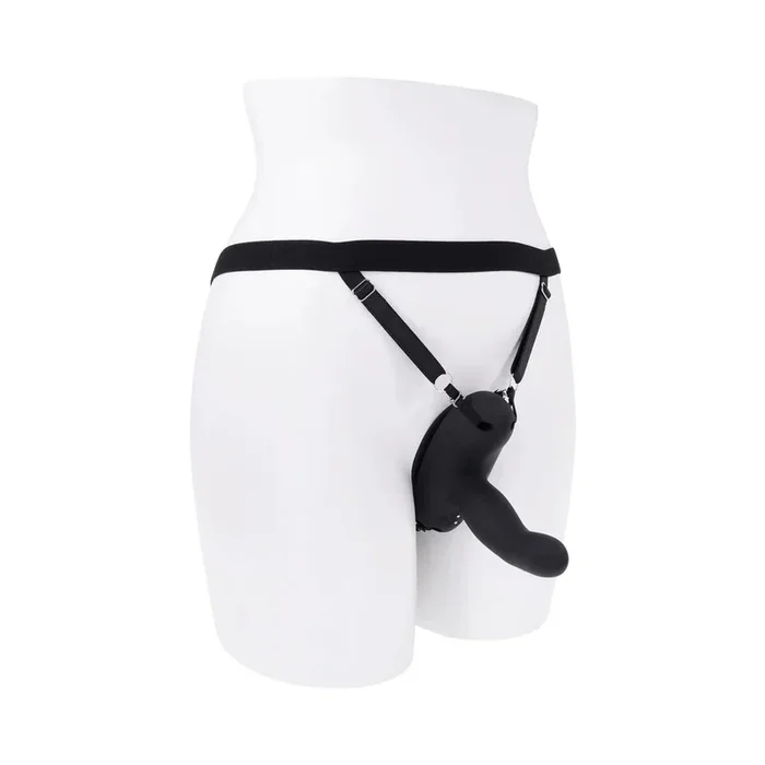 Evolved Come Closer Rechargeable Remote-Control Come-Hither Vibrating Strap-On Dildo With Grinding Pad