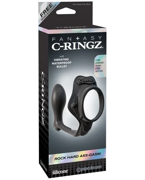Fantasy C-ringz Rock Hard Ass-gasm Vibrating Ring – Black