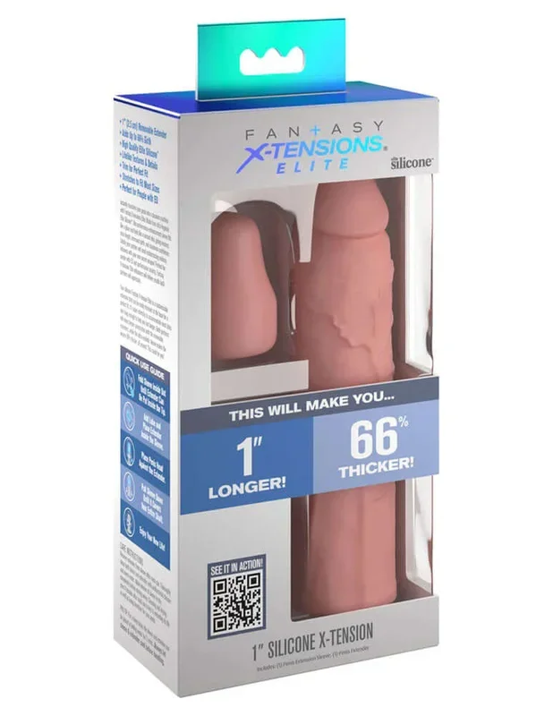 Fantasy X-Tensions Elite 7 Inch Sleeve With 1 Inch Plug – Light