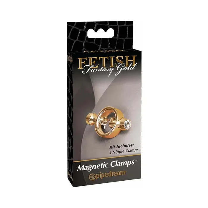 Fetish Fantasy Gold Magnetic Nipple Clamps Gold