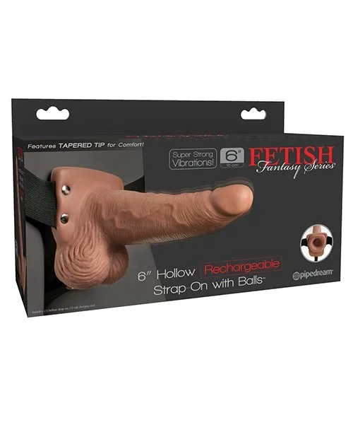 Fetish Fantasy Series 6″ Hollow Rechargeable Strap On W/balls