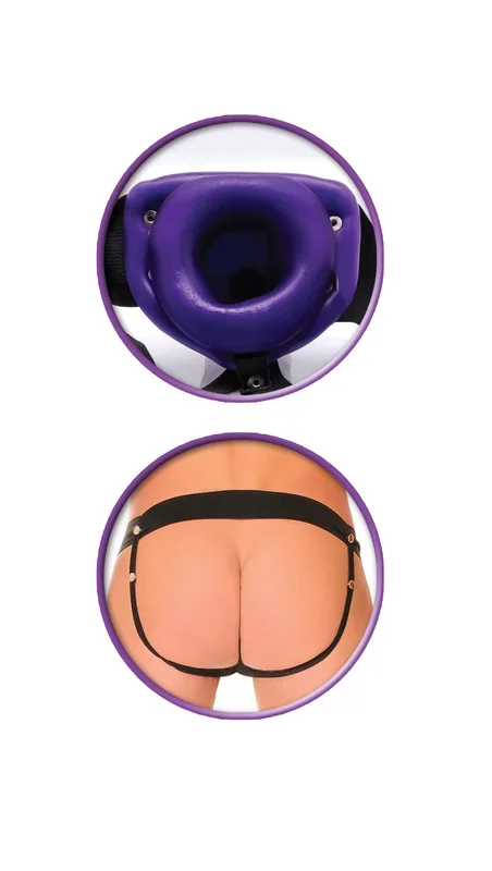 Fetish Fantasy Series for Him or Her Hollow Strap-on – Purple