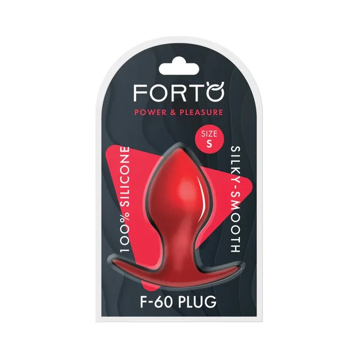 Forto F-60 Spade Silicone Anal Plug Small Red