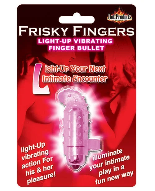 Frisky Finger Light Up Vibrating Finger Bullet – Magenta