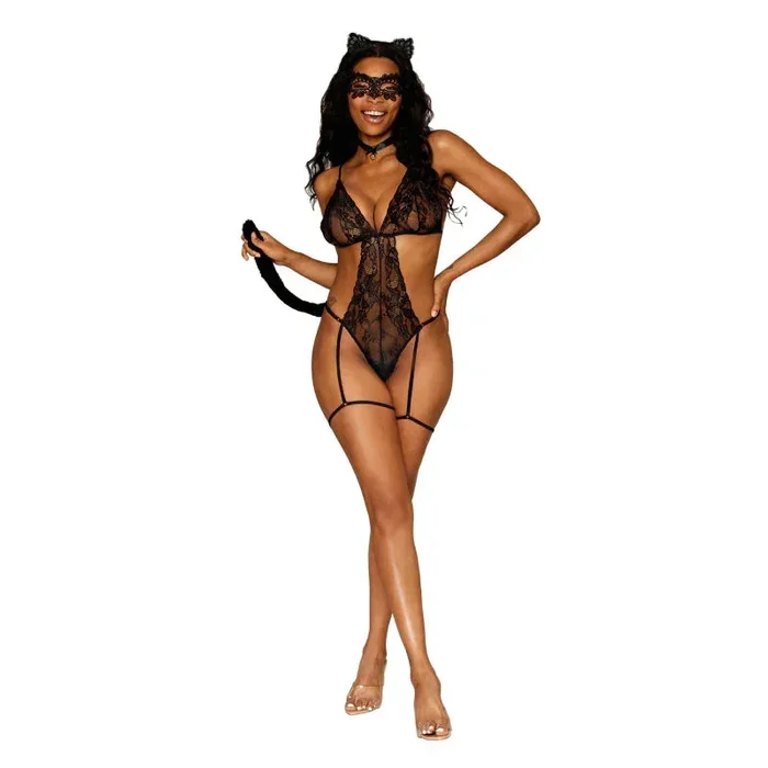 Frisky Kitty – One Size – Black