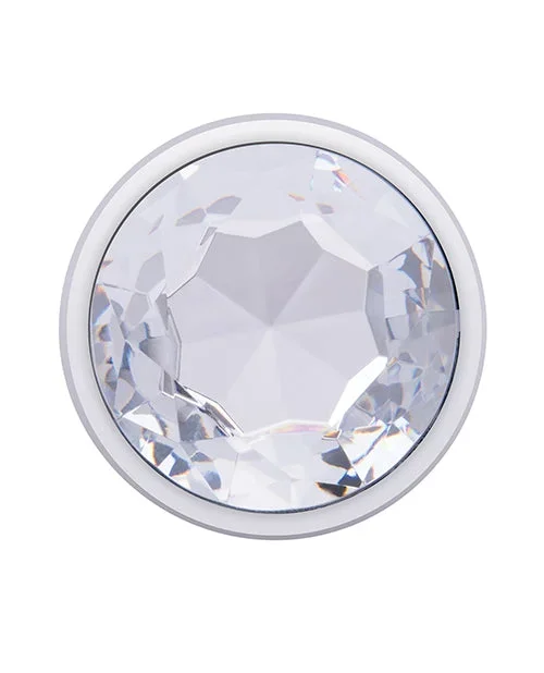 Gemsations 2 pc 3.25″ & 3.7″ Tapered Bling Bling Metal Butt Plug Training Set – Silver