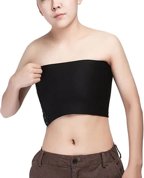 Gender Fluid Strapless Chest Compression Binder – XXL Black