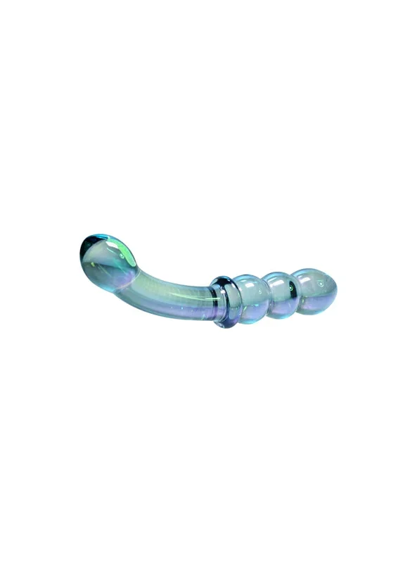 Gender X Lustrous Galaxy Double Ended Beaded and Curved Glass Wand