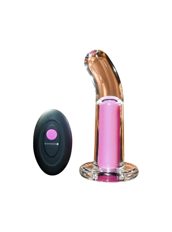 Gender X Pink Paradise Rechargeable Vibrating Remote Control Curved Butt Plug