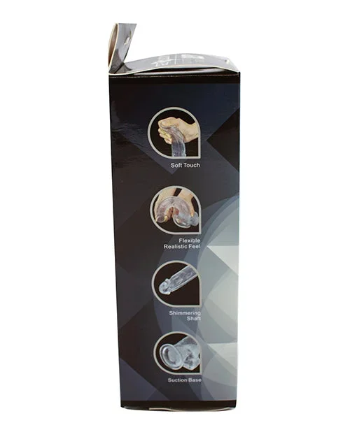 Get Lucky 8.5″ Real Skin Glitter Dick – Clear