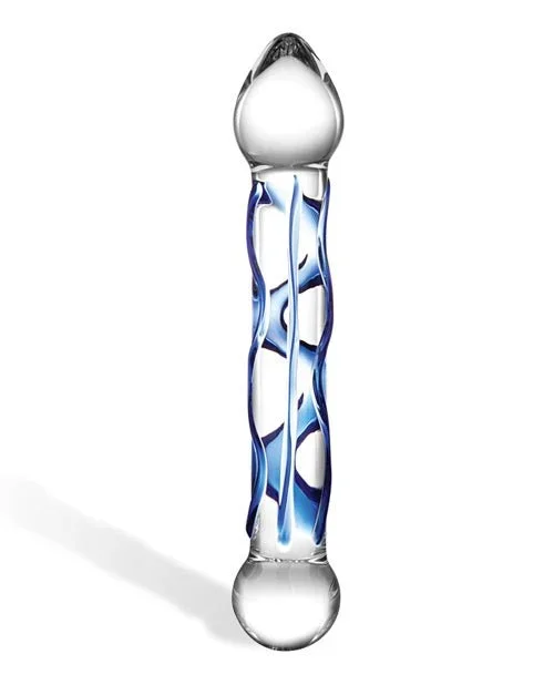 Glas 6.5″ Tip Textured Glass Dildo