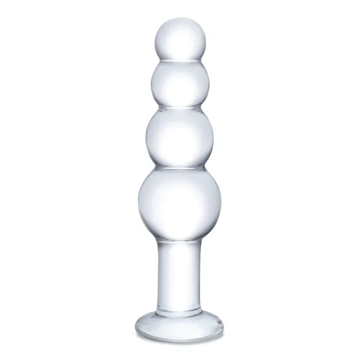 Glas 7.25″ Glass Beaded Butt Plug
