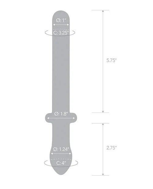 Glas 9.25″ Classic Smooth Dual Ended Dildo – Clear