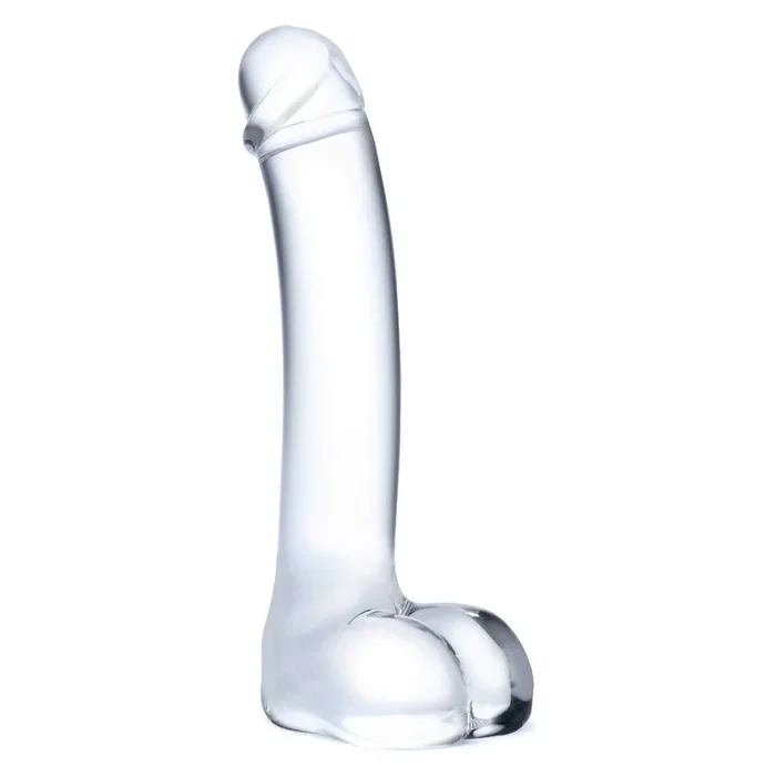 Glas Realistic Curved Glass G Spot Dildo 7in – Clear