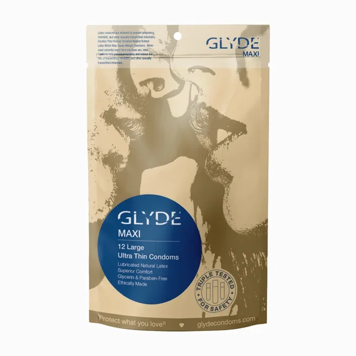 Glyde Maxi Large Fit Condoms – 12 Pack