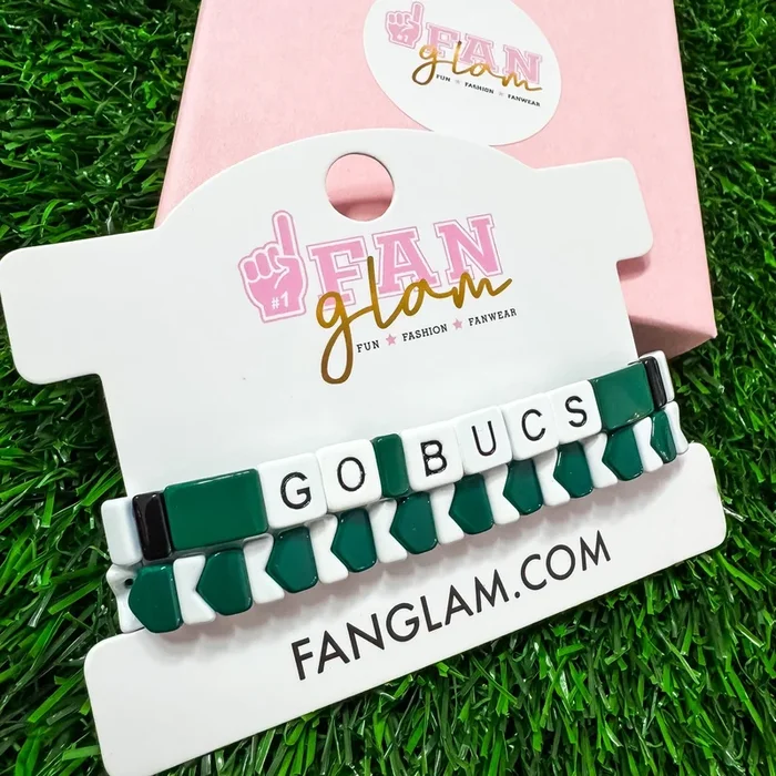 GO BUCS Tile Bracelet Stack