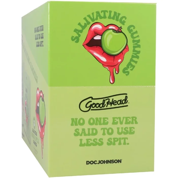 Goodhead – Salivating Gummies 24 Pk Display (3 Pcs Per Pouch) – Green Apple