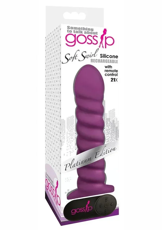 Gossip Soft Swirl 21x Rechargeable Silicone Vibrator with Remote Control – Ultimate Pleasure Awaits!