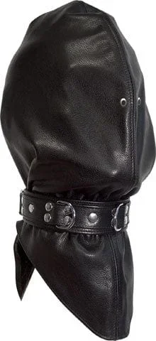 Head bag with collar genuine leather