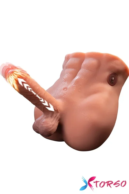 Heber: 16.34LB XISE Male Torso Sex Doll with 6.3in Realistic Thrusting Dildo for Women [US In Stock]