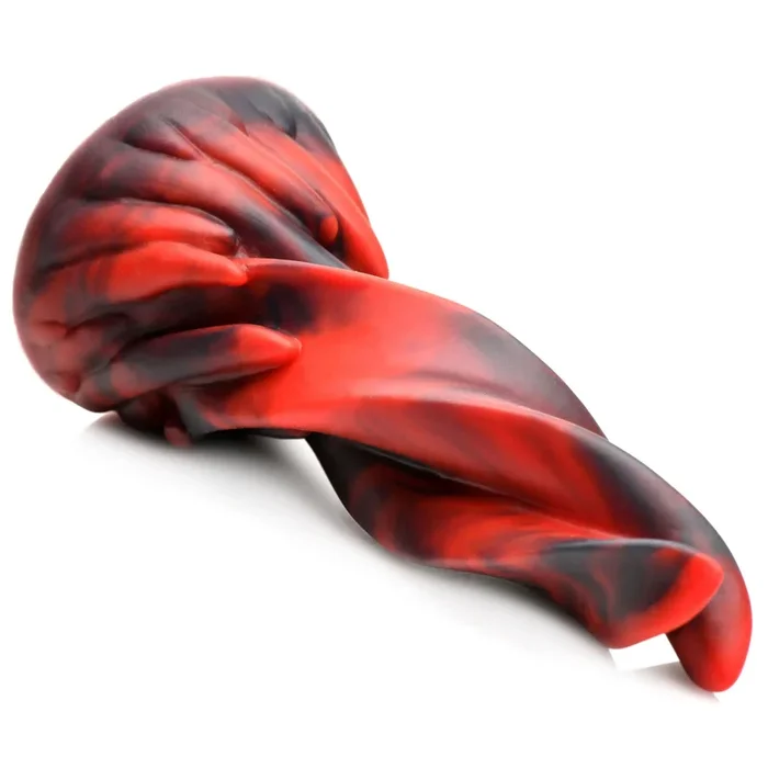Hell Kiss Twisted Tongues Silicone Dildo – Red