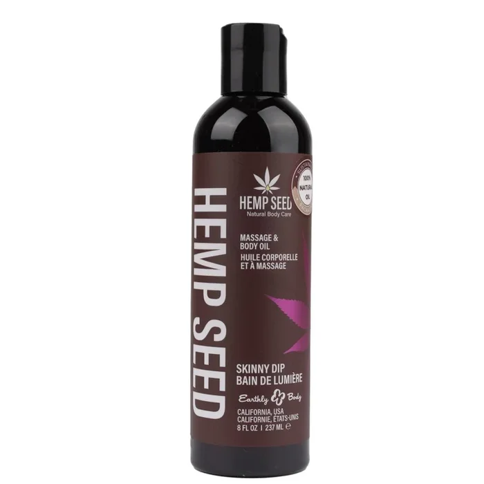 Hemp Seed Massage and Body Oil – Skinny Dip – 8 Fl. Oz./ 237ml