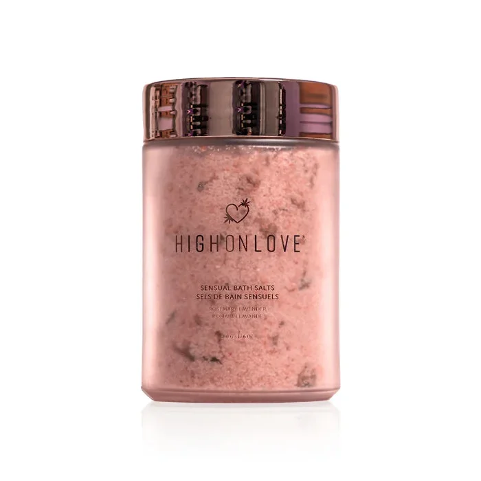 HighOnLove Sensual Moisturizing Bath Salts With Rose Petals
