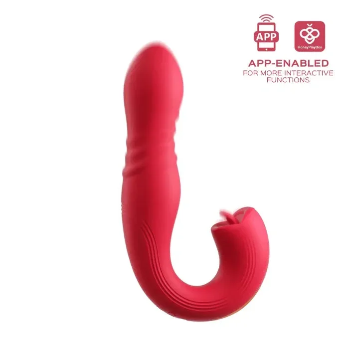 Honey Play Box Joi Thrust 2 App-Controlled Dual Stimulating Thrusting & Flicking Vibrator