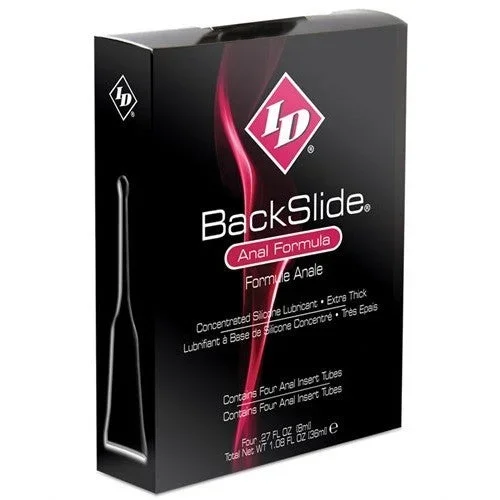ID Backslide Silicone 8ml Long Tube 4 Pack – Personal Anal Lubricant Lube