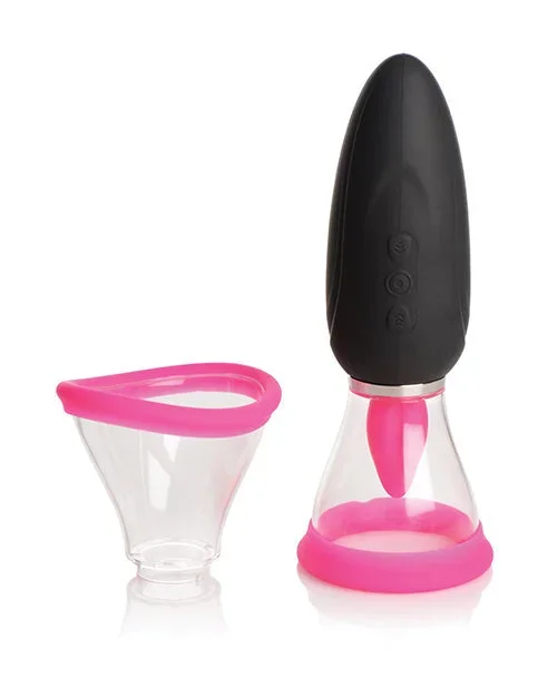 Inmi Shegasm Lickgasm Mini 10x Licking & Sucking Stimulator – Black/pink