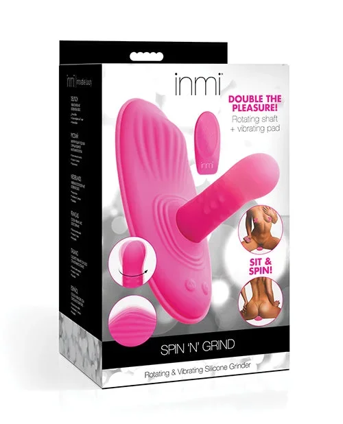 Inmi Spin N’ Grind Rotating & Vibrating Silicone Grinder – Pink