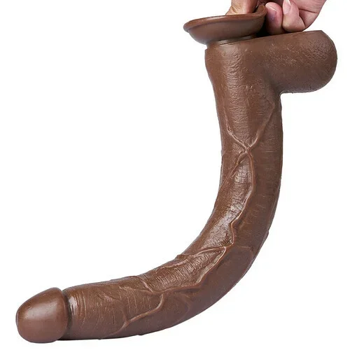 James 16.2” x 2” Extra-Long Ultra Realistic Suction Cup Dildo with Balls