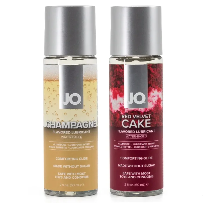 JO Champagne & Red Velvet Cake Flavoured Lubricant 2-Pack