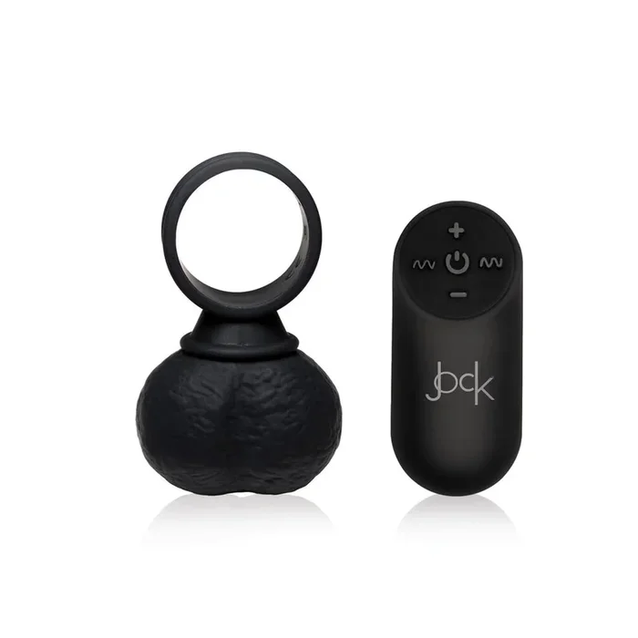 Jock 28X Vibrating Silicone Balls Large Black