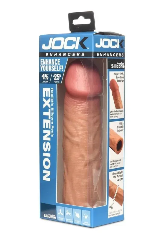Jock Enhancers Silicone Penis Extension Sleeve 1.5in