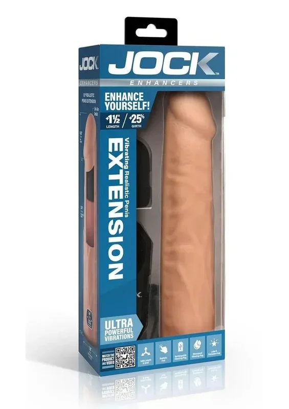 Jock Enhancers Vibrating Penis Extension Sleeve with Remote Control